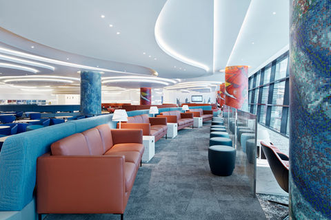 concept en ontwerp business lounge Chagall op Sheremetyevo international airport by M+R