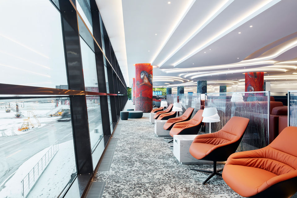 concept en ontwerp business lounge Chagall op Sheremetyevo international airport by M+R