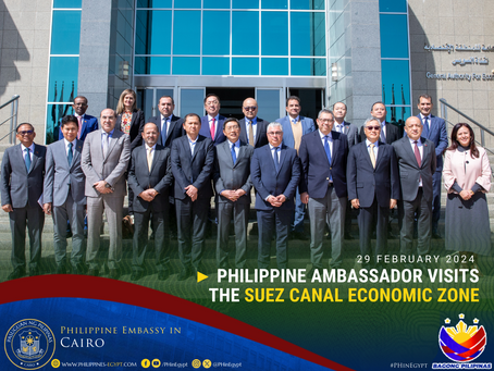 Philippine Ambassador Visits the Suez Canal Economic Zone