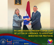 PH Ambassador Presents Open Copy of Letter of Credence to Assistant Minister for Protocol
