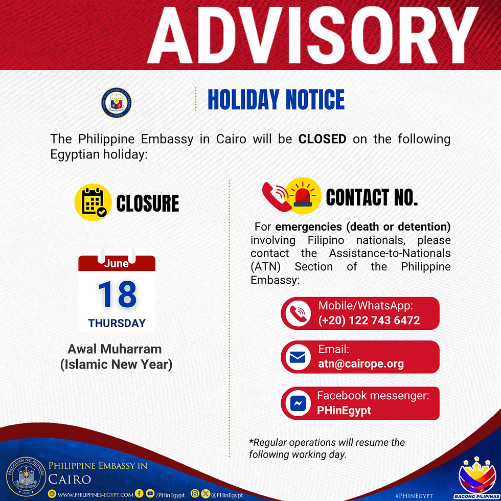 Holiday Notice