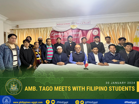 AMB. TAGO MEETS WITH FILIPINO STUDENTS