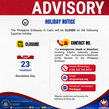 HOLIDAY NOTICE