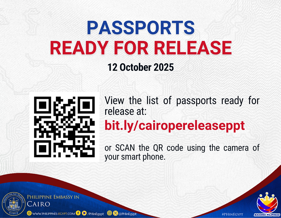 PASSPORTS FOR RELEASE