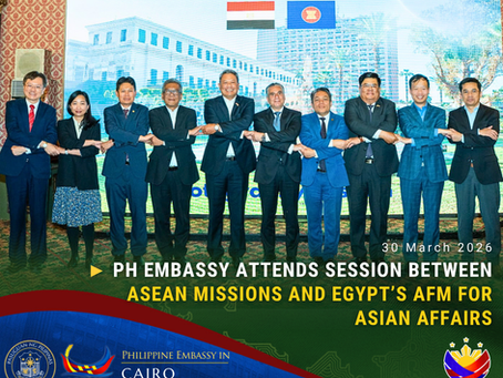 PH Embassy Attends Session Between ASEAN Missions and Egypt’s AFM for Asian Affairs