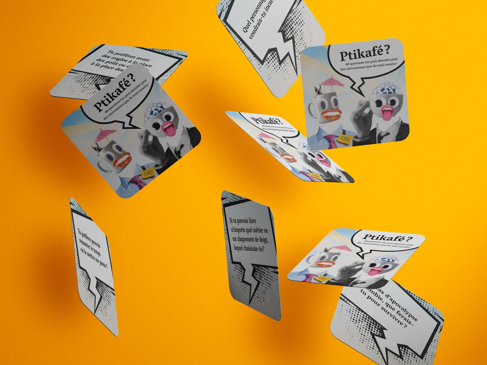 Jeu de cartes de questions Ptikafé pour des pauses plus divertissantes!