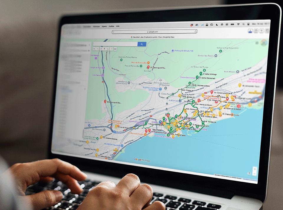 Plan d'implantation rudimentaire réalisé suite à l'analyse sur le terrain 