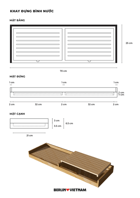 blueprint of bamboo holder tray