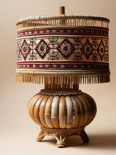 Bamboo lamp design by ChatGPT & DALL·E 3