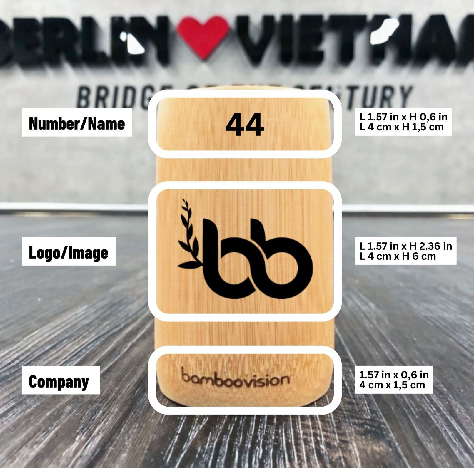 Customisable laser engraved bamboo cup - The best bamboo product