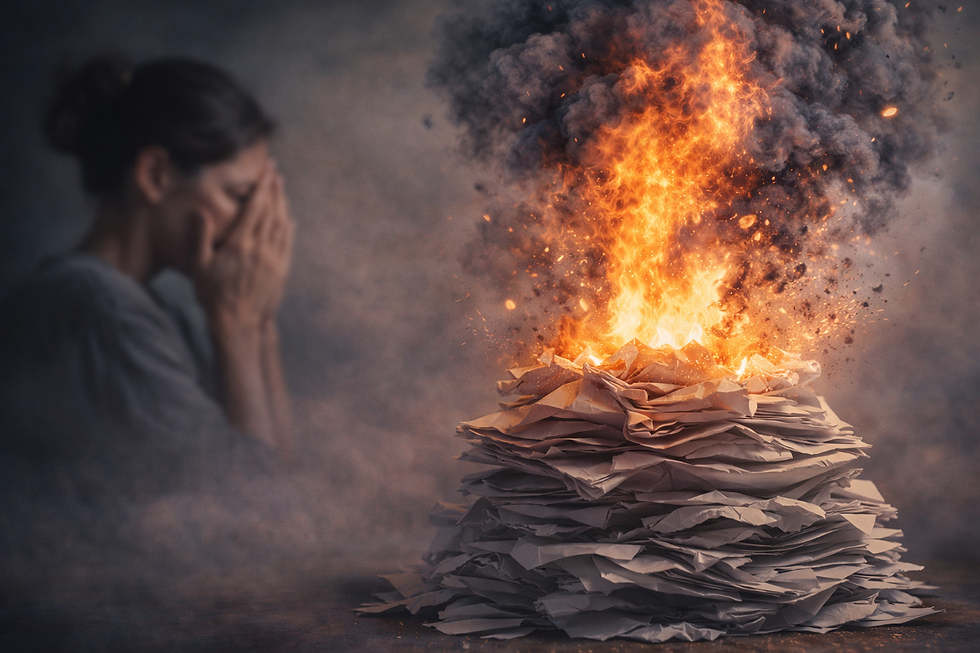 Imagen que representa la acumulación emocional que termina en explosión, relacionada con cómo hablar sin explotar y expresar lo que sientes a tiempo.