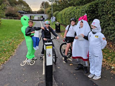 Pupils celebrate International Walk to School Month