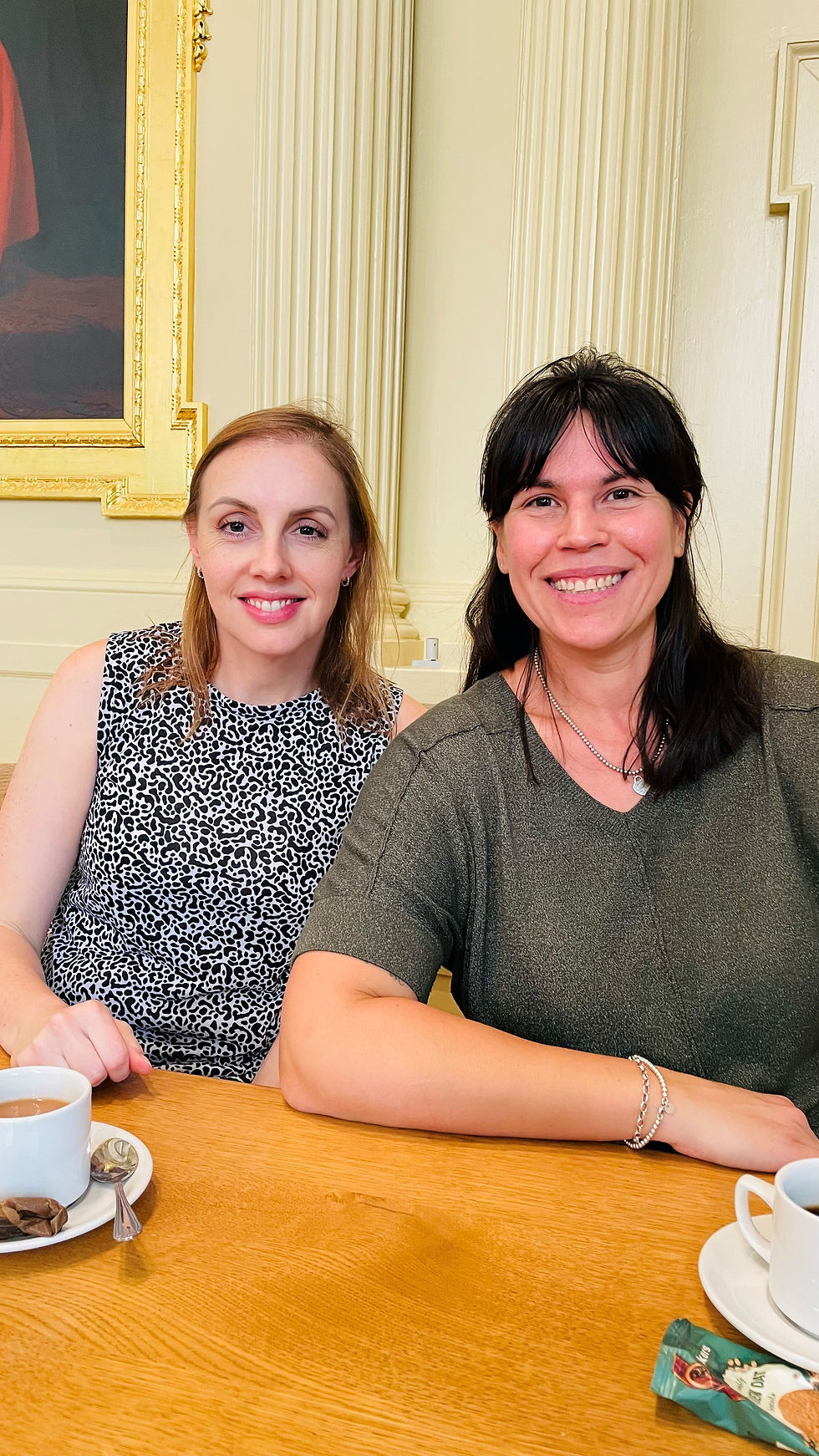 Louisa and Marisol at Trinity Hall