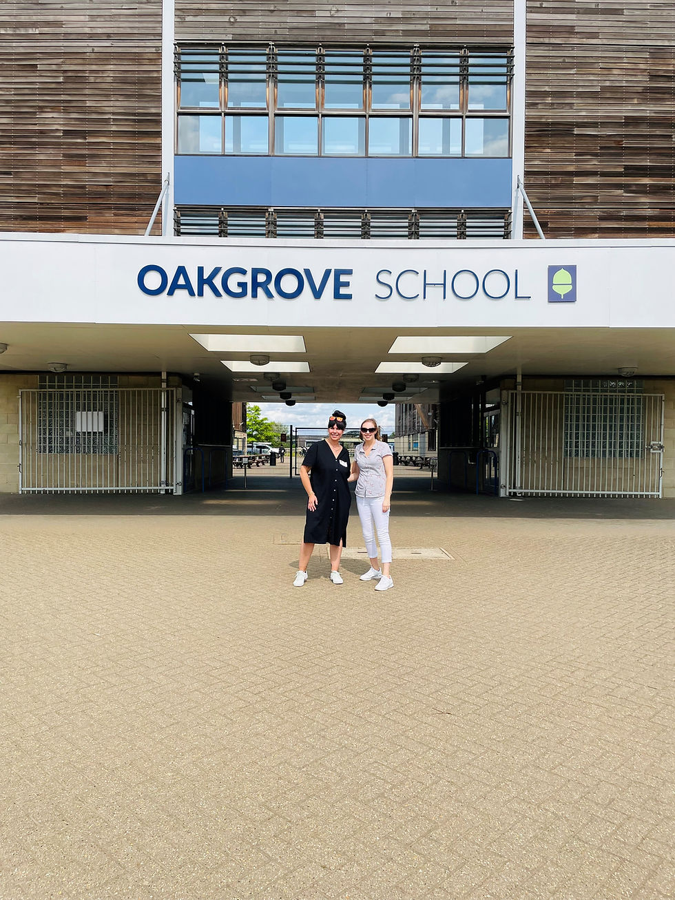 Marisol and Louisa at Oakgrove School, MK