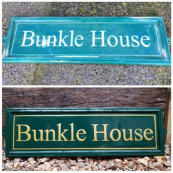 Wall Sign Restoration - House Name Refurbishing