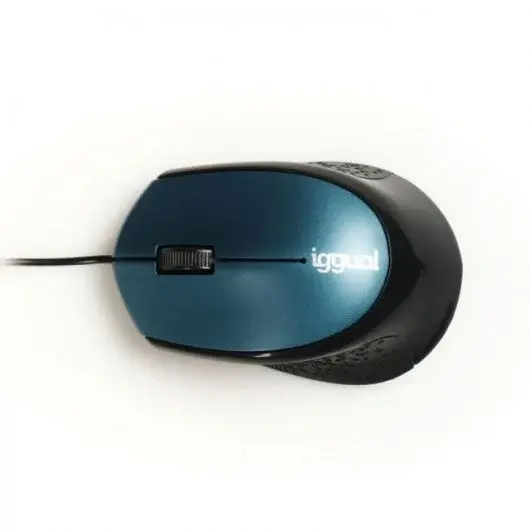 Miniatura: Iggual Com-Ergonomic-R Ratón Óptico 800DPI Azul