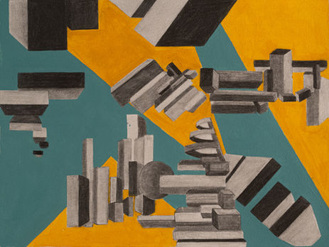 graphite, acrylic, urban, israeli art