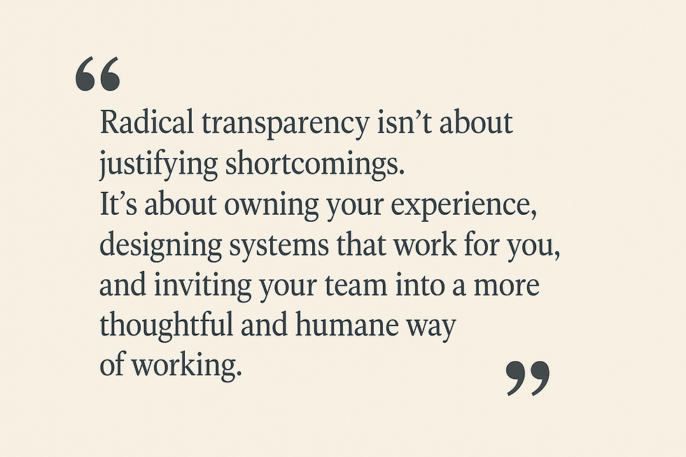 Radical Transparency: What I Tell My Team About My ADHD—and Why