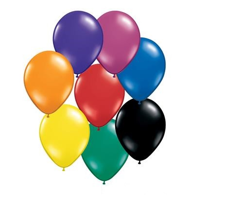 Helium Filled Jewel Tone Latex Balloons