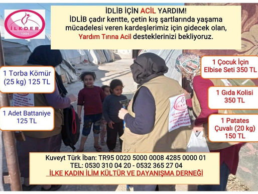 İDLİB' E ACİL YARDIM