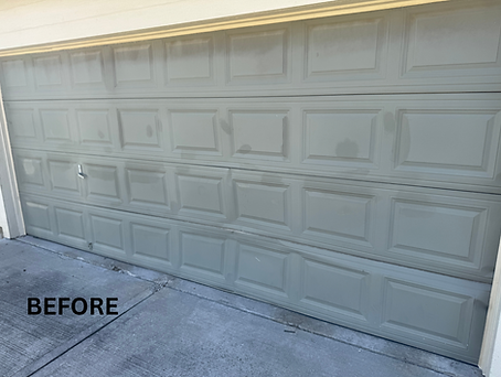 before damaged garage door