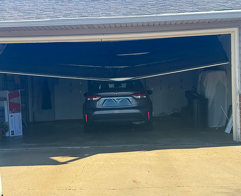 damaged garage door