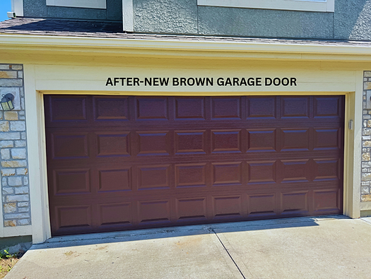 new brown shrt panel garage door