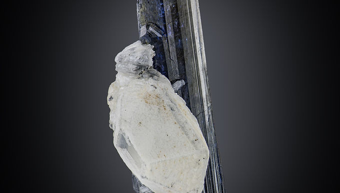 Tanzanite with Calcite - Merelani Hills, Lelatema Mountains, Tanzania