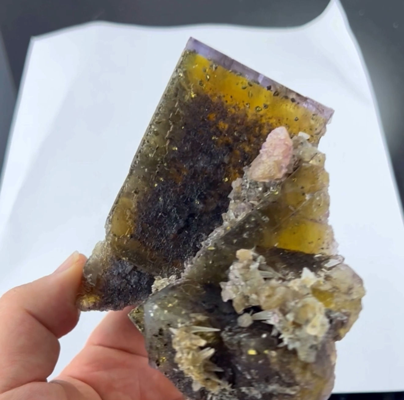 Fluorite, Strontianite - Minerva #1 Mine, Cave-In-Rock, Hardin County, Illinois