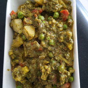 Vegetables in Spinach Gravy