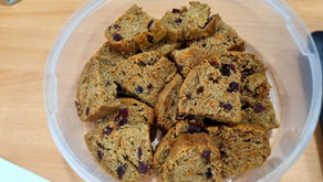 Eggless Carrot and Cranberry Cake