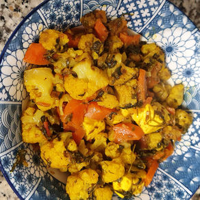 Cauliflower, carrot, peas and Methi Subzi