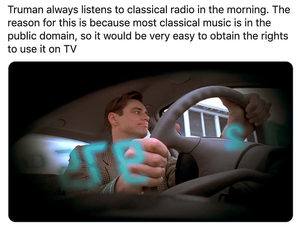 The Truman Show Easter eggs