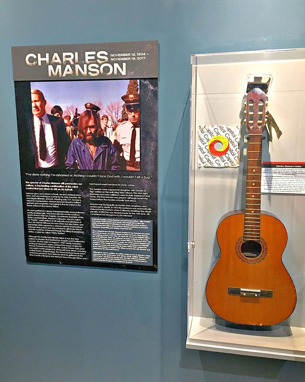true crime artifact charles manson guitar