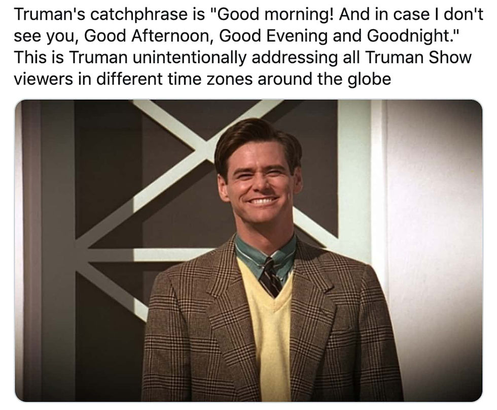 The Truman Show Easter eggs