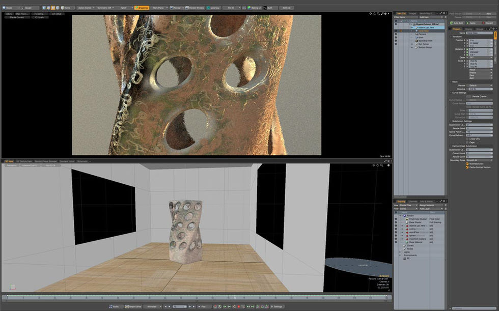 3D modeling and rendering in Modo, textures by Substance Painter.