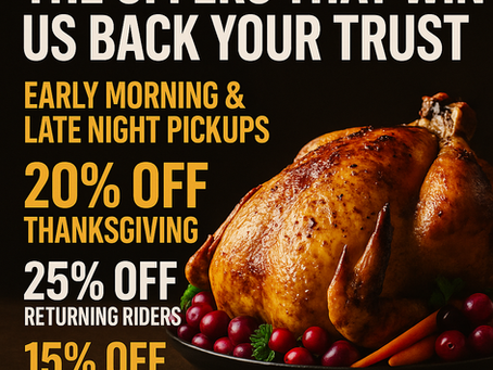 🦃 Beat the Thanksgiving Airport Rush – Dulles Flyer Taxi Pickup in Minutes (Even at 3AM)