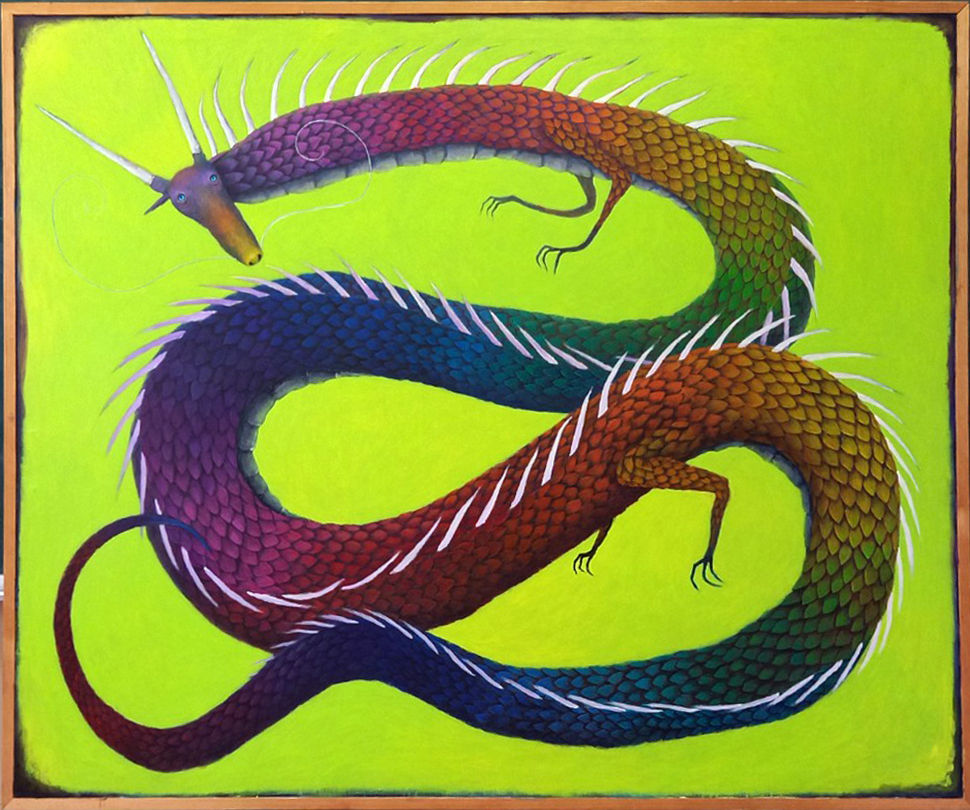 虹色の鱗(F100)162㎝×130㎝