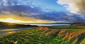 Sunset over Newgale.