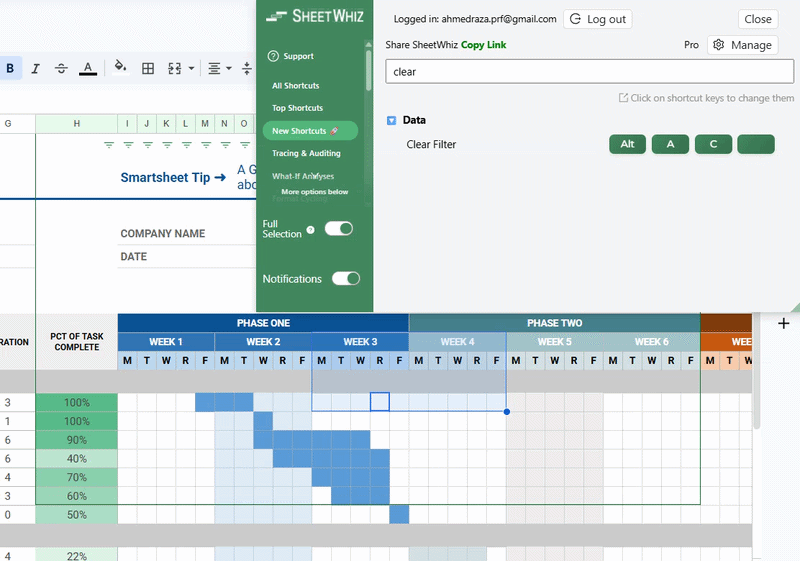 How to Clear Filters in Google Sheets (ALT + A + C Shortcut + Workarounds)