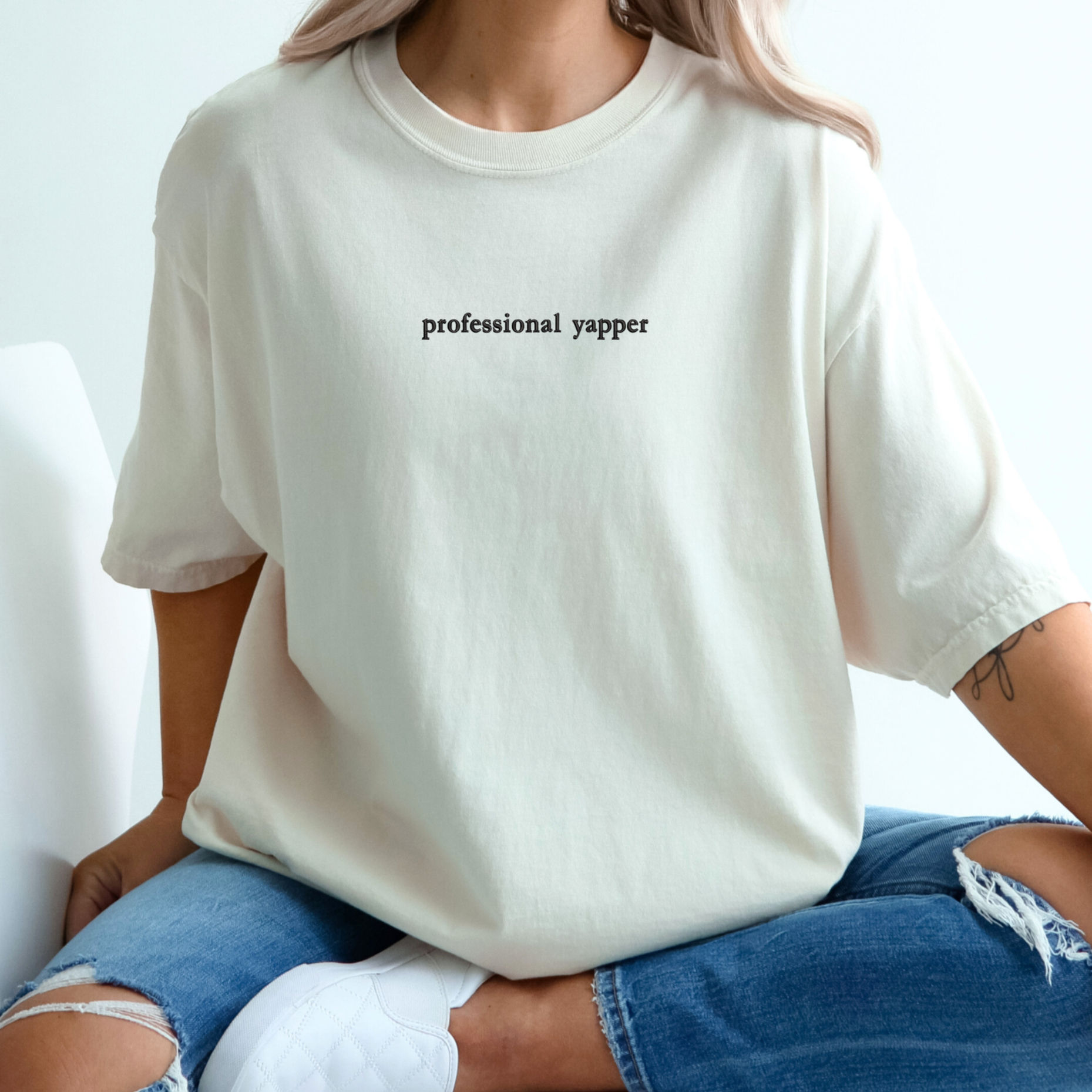 Professional Yapper Embroidered Tee