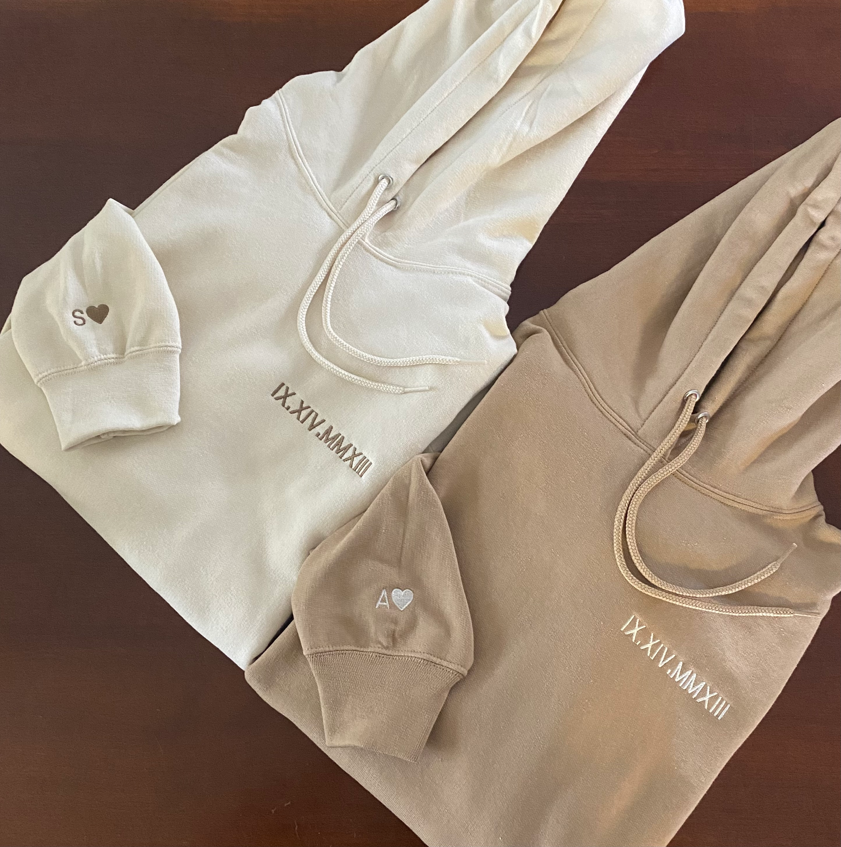 Custom Roman Numeral Embroidered Hoodie
