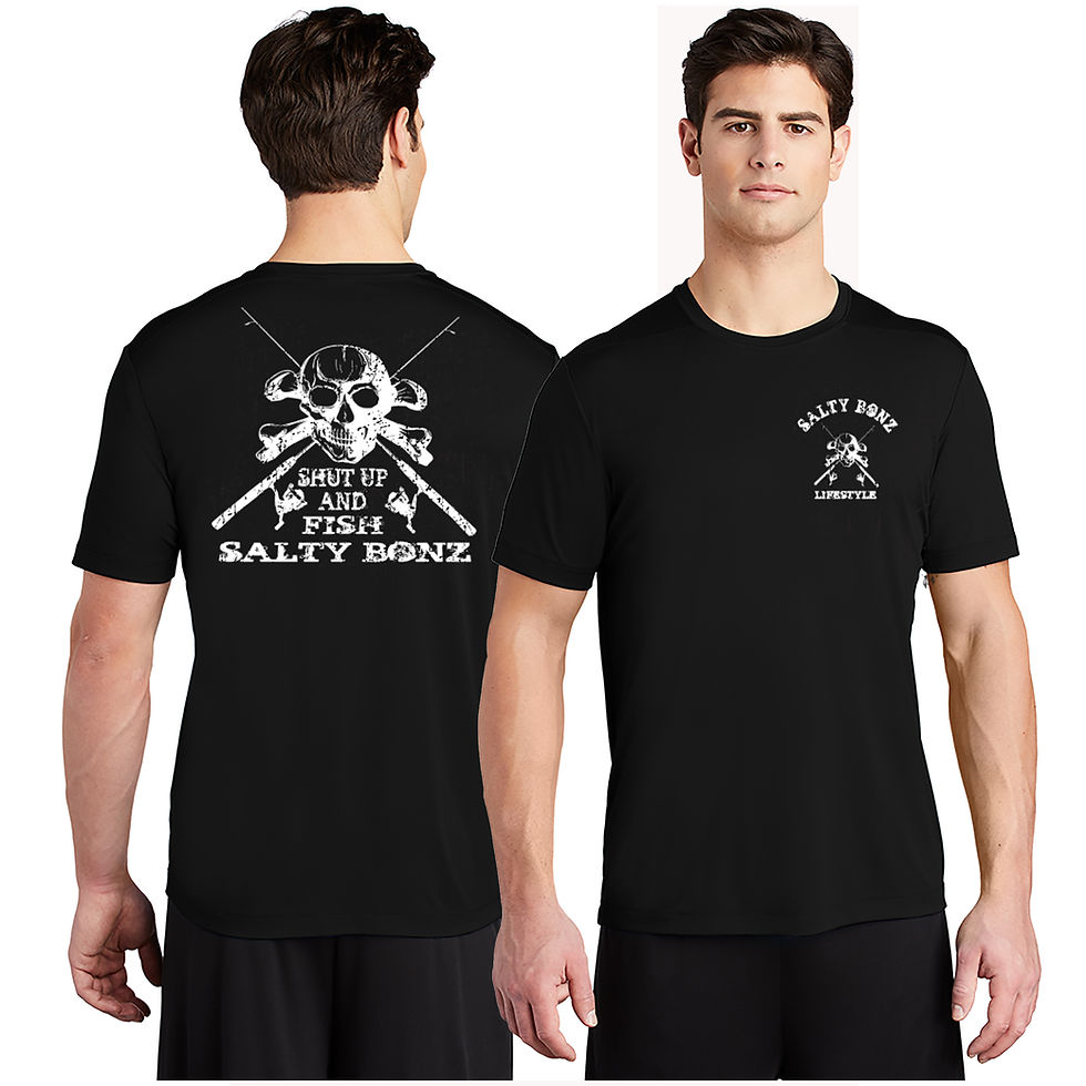 Thumbnail: Salty Bonz Performance Shut Up and Fish Tee - Available in 6 Colors
