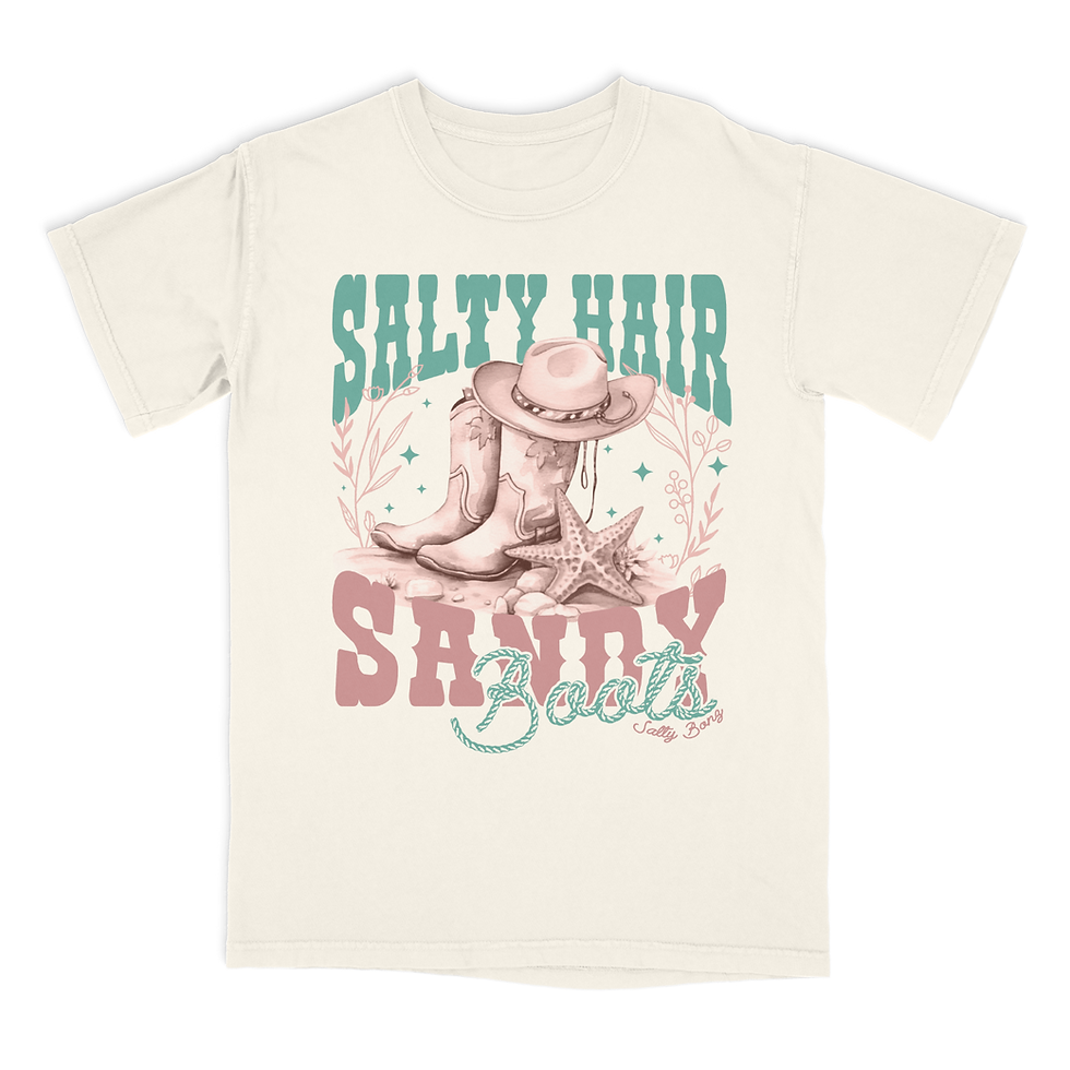 Thumbnail: Salty Hair Sandy Boots Ladies' Cotton Tee