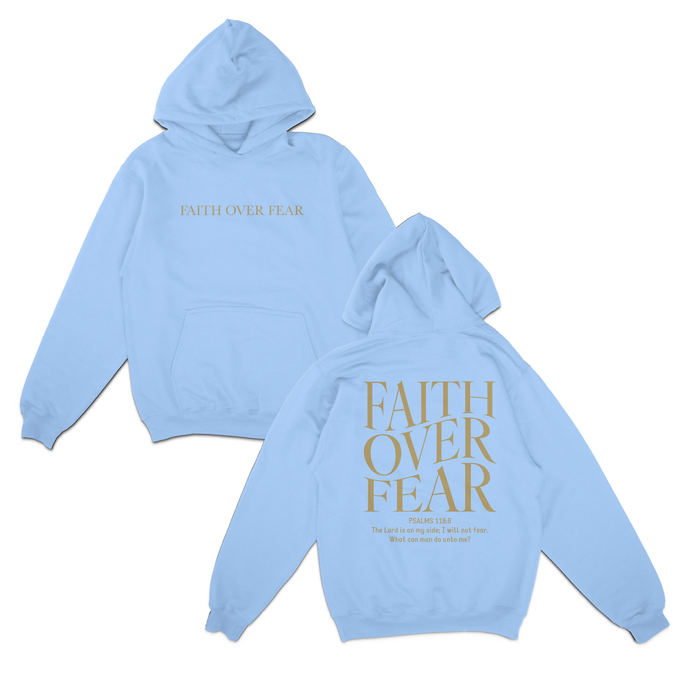 Thumbnail: Faith Over Fear Printed Hoodie