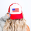 Thumbnail: Embroidered American Flag Trucker Cap