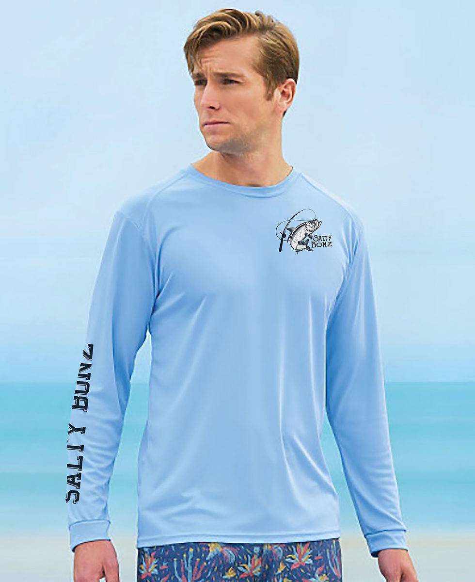 Thumbnail: Salty Bonz Outdoor Adventure Long Sleeve Moisture Wicking Fishing Tee