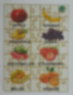 Quebra-Cabeça Frutas em Inglês