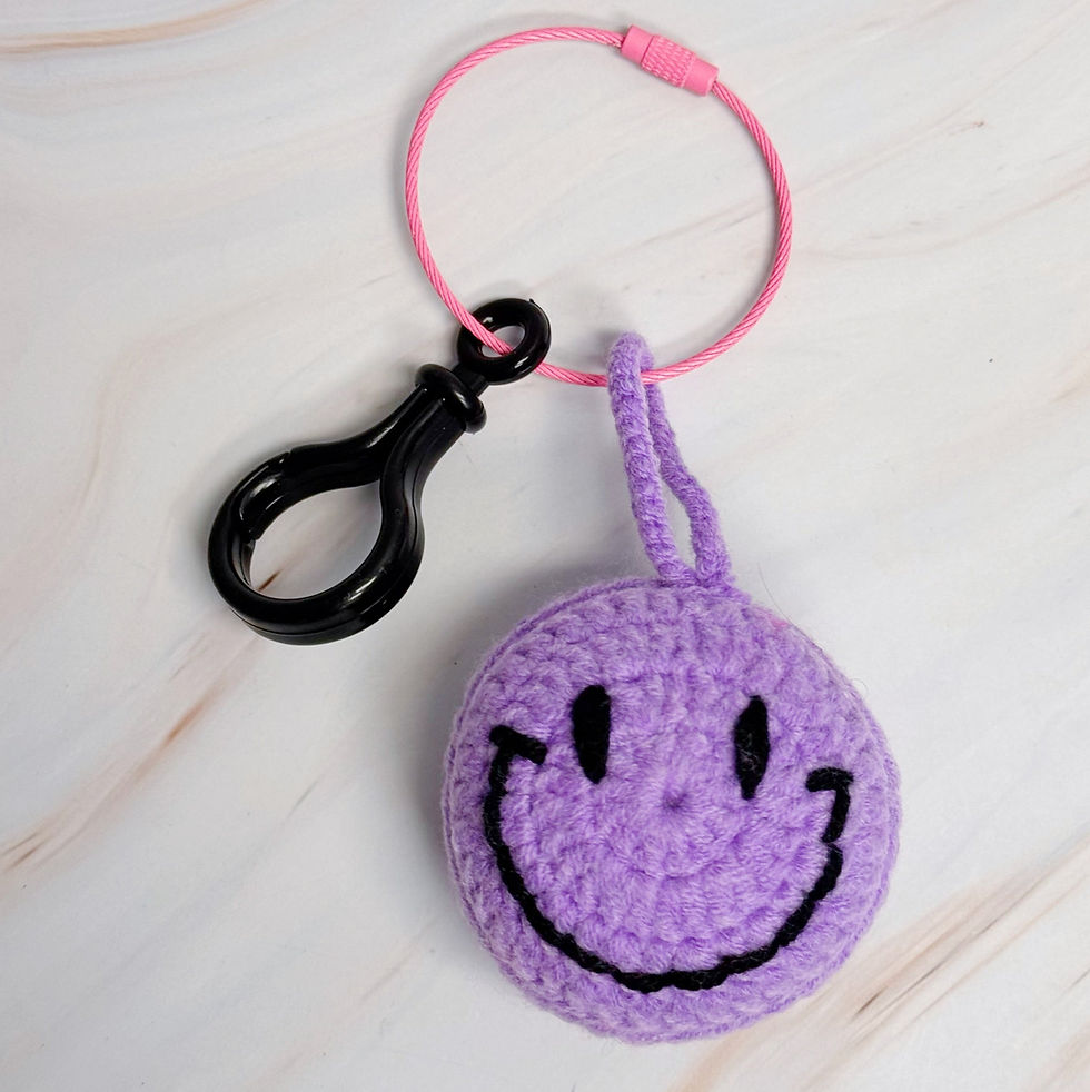 Thumbnail: Smiley Puffy Ball Key Ring