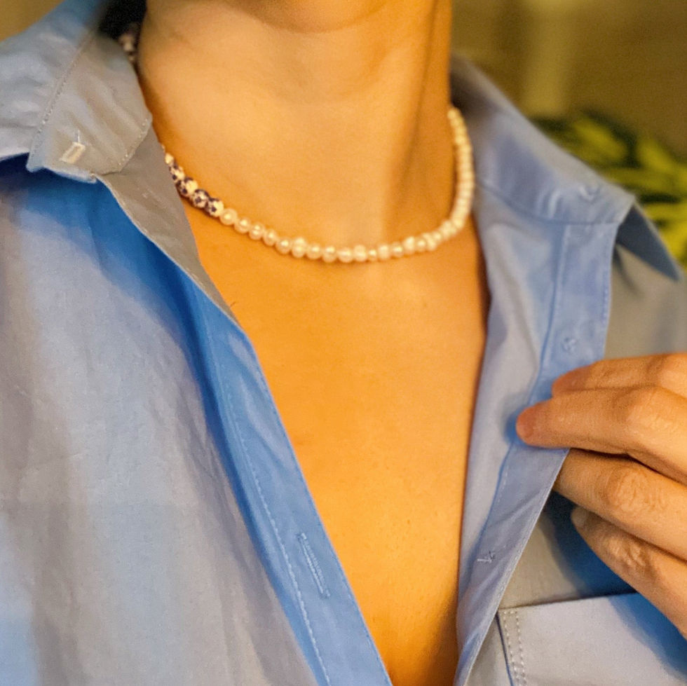 Thumbnail: So Fresh Pearl and Porcelain Choker Necklace